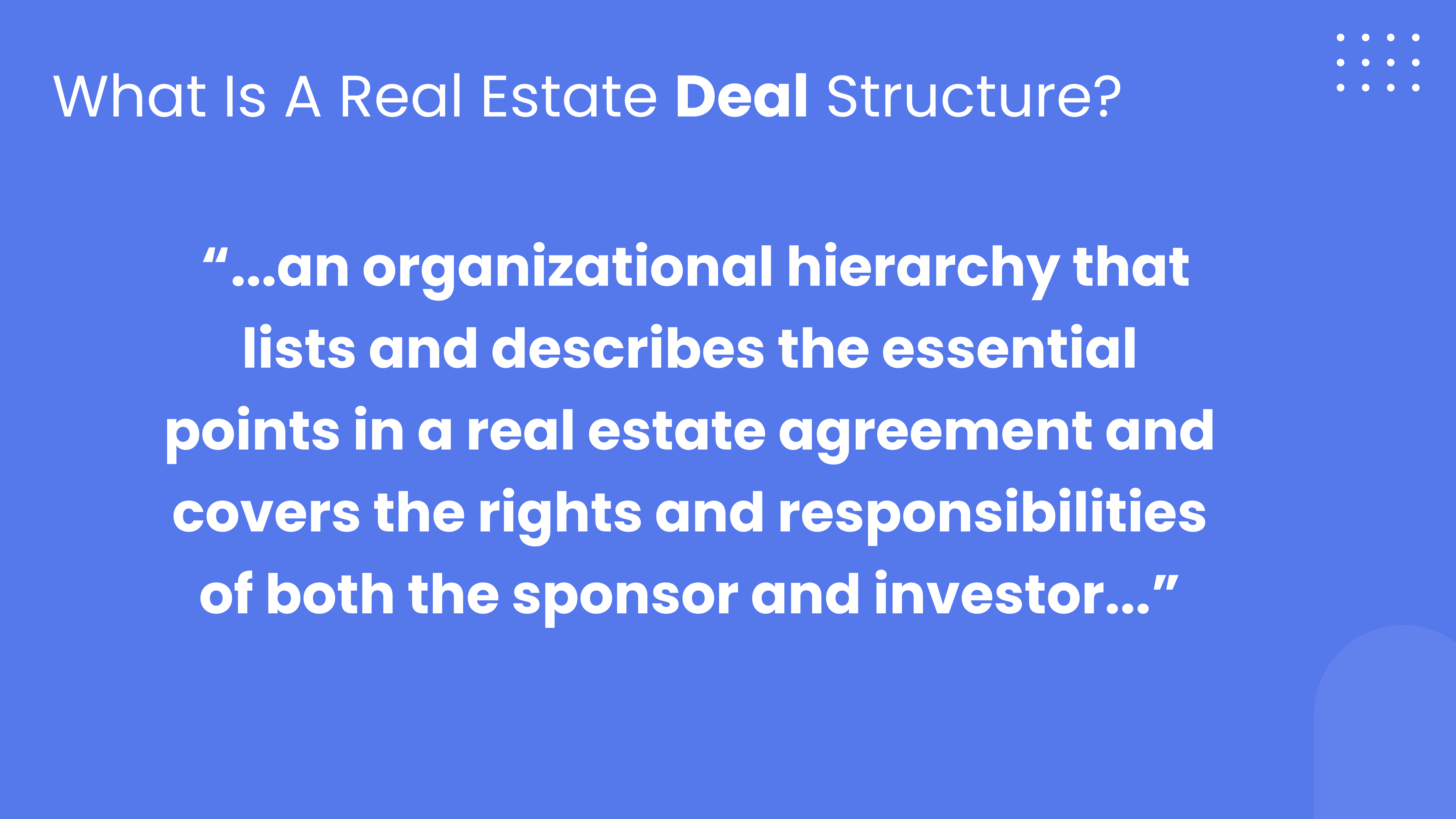 Guide to Commercial Real Estate Deal Structures Sponsor Resources